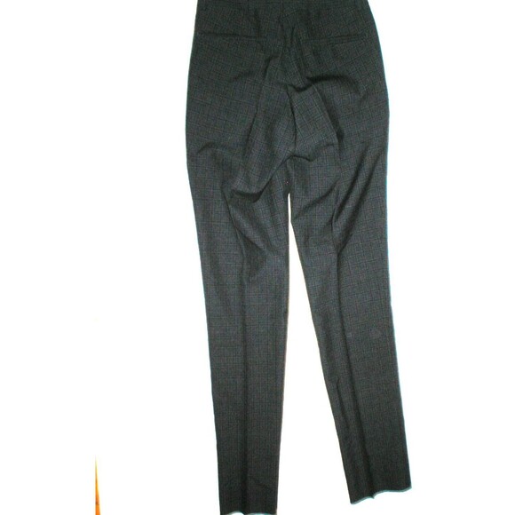 NWT New Mens E Tautz Italy 26 28 R Tall 36 Wool Pants Designer Black Gray Plaid - Picture 3 of 5